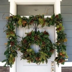 Village Lighting 30" Pre-Lit Magnolia Leaf Christmas Wreath, Clear LED Lights -Michaels Store D403185S 3