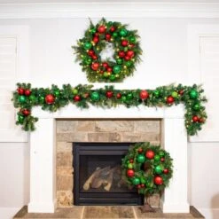 Village Lighting 30" Pre-Lit Christmas Cheer Wreath, Clear LED Lights -Michaels Store D403201S 7