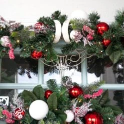 Village Lighting 30" Pre-Lit Nordic Christmas Wreath, Red & Clear LED Lights -Michaels Store D403205S 9