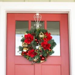Village Lighting 24" Red Magnolia Wreath -Michaels Store D403212S 2
