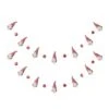 Glitzhome® 6ft. Red & White Fabric Christmas Gnome Garland, 2ct.