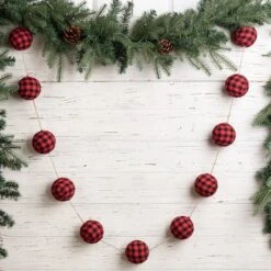 Glitzhome® 6ft. Red & Black Plaid Fabric Garland, 2ct. 10 Glitzhome® 6ft. Red & Black Plaid Fabric Garland, 2ct. -Michaels Store D445248S 2