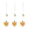 Glitzhome® 26" LED Glass Heart Wall Décor, Set Of 3
