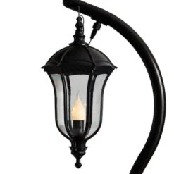 5ft. Pre-Lit LED Holiday Decorated Lamp Post With Greenery & Berries -Michaels Store D478686S 4