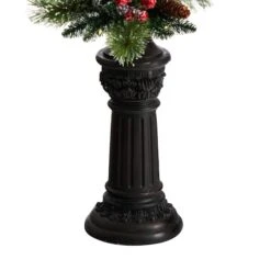 5ft. Pre-Lit LED Holiday Decorated Lamp Post With Greenery & Berries -Michaels Store D478686S 5