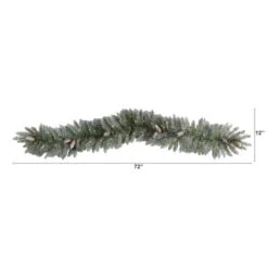 6ft. Pre-Lit LED Frosted Christmas Garland With Pinecones -Michaels Store D478766S 2