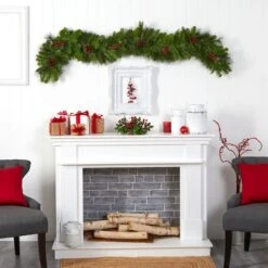 6ft. Pre-Lit LED Colorado Fir Christmas Garland With Berries & Pinecones 15 6ft. Pre-Lit LED Colorado Fir Christmas Garland With Berries & Pinecones -Michaels Store D478767S 7