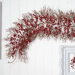 6ft. Red Berry Christmas Garland -Michaels Store D478768S 5