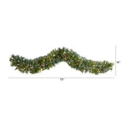 6ft. Pre-Lit LED Snow Tipped Christmas Garland With Pinecones -Michaels Store D478774S 2
