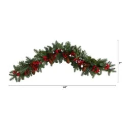 3ft. Pines, Red Berries & Pinecones Christmas Garland -Michaels Store D478776S 2