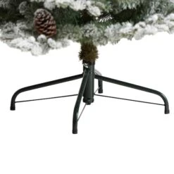 7.5ft. Pre-Lit Flocked Alaskan Artificial Christmas Tree, White LED Lights -Michaels Store D478783S 6