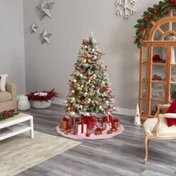 6ft. Pre-Lit Snow Tipped Norwegian Fir Artificial Christmas Tree, White LED Lights -Michaels Store D478785S 9