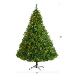8ft. Pre-Lit West Virginia Mixed Pine Artificial Christmas Tree With Pinecones, Clear LED Lights -Michaels Store D478804S 2