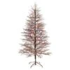 7ft. Pre-Lit Frosted Berry Twig Artificial Christmas Tree, Multicolor Gum Ball LED Lights
