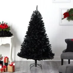 6ft. Pre-Lit Black Artificial Christmas Tree, Clear LED Lights -Michaels Store D478816S 8