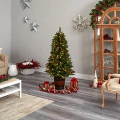 5ft. Pre-Lit Colorado Aspen Artificial Christmas Tree In Decorative Planter, White LED Lights -Michaels Store D478829S 9