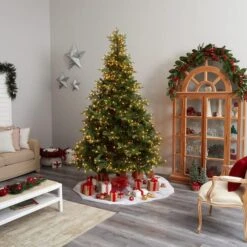 9ft. Pre-Lit North Carolina Spruce Artificial Christmas Tree, Clear LED Lights -Michaels Store D478892S 9