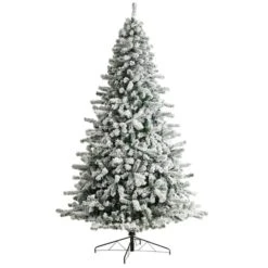 9ft. Pre-Lit Flocked Rock Springs Spruce Artificial Christmas Tree, Clear LED Lights -Michaels Store D478930S 3