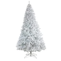 10ft. Pre-Lit White Artificial Christmas Tree, Clear LED Lights -Michaels Store D478940S 3