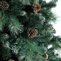 9ft. Pre-Lit Frosted British Columbia Mountain Pine Artificial Christmas Tree, Clear Lights -Michaels Store D478951S 5