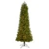 8.5ft. Pre-Lit Slim Colorado Mountain Spruce Artificial Christmas Tree, Multifunction White Micro LED Lights