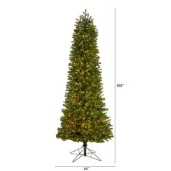 8.5ft. Pre-Lit Slim Colorado Mountain Spruce Artificial Christmas Tree, Multifunction White Micro LED Lights -Michaels Store D478961S 2