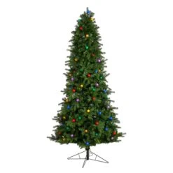 8.5ft. Pre-Lit Montana Mountain Fir Artificial Christmas Tree, Multicolor LED Lights & Globe Bulbs -Michaels Store D478967S 3