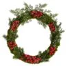 20" Iced Pine & Berries Christmas Wreath