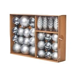 23ct. Silver Shatterproof Lux Christmas Ornament Set 10 23ct. Silver Shatterproof Lux Christmas Ornament Set -Michaels Store D479034S 4