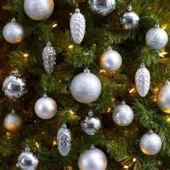 23ct. Silver Shatterproof Lux Christmas Ornament Set 11 23ct. Silver Shatterproof Lux Christmas Ornament Set -Michaels Store D479034S 5