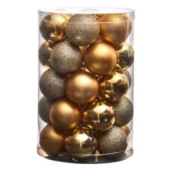 30ct. 2.5" Gold Shatterproof Christmas Ornaments 8 30ct. 2.5" Gold Shatterproof Christmas Ornaments -Michaels Store D479037S 3