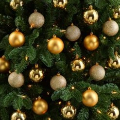 30ct. 2.5" Gold Shatterproof Christmas Ornaments 9 30ct. 2.5" Gold Shatterproof Christmas Ornaments -Michaels Store D479037S 4