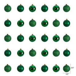 30ct. 2.5" Green Shatterproof Christmas Ornaments -Michaels Store D479039S 2
