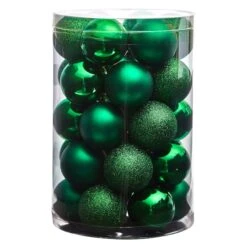 30ct. 2.5" Green Shatterproof Christmas Ornaments -Michaels Store D479039S 3