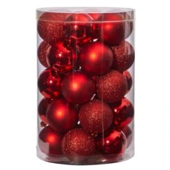 30ct. 2.5" Red Shatterproof Christmas Ornaments -Michaels Store D479040S 3