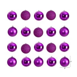 20ct. 3" Pink Shatterproof Christmas Ornaments -Michaels Store D479045S 2