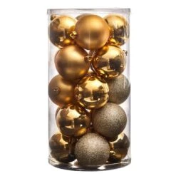 20ct. 3" Gold Shatterproof Christmas Ornaments -Michaels Store D479046S 3