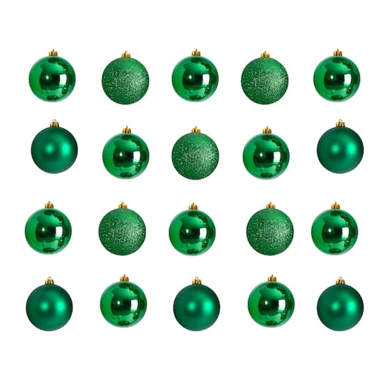 20ct. 3" Green Shatterproof Christmas Ornaments 1 20ct. 3" Green Shatterproof Christmas Ornaments