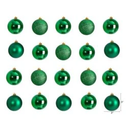 20ct. 3" Green Shatterproof Christmas Ornaments 7 20ct. 3" Green Shatterproof Christmas Ornaments -Michaels Store D479047S 2