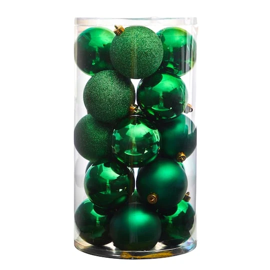 20ct. 3" Green Shatterproof Christmas Ornaments 4 20ct. 3" Green Shatterproof Christmas Ornaments - Image 4