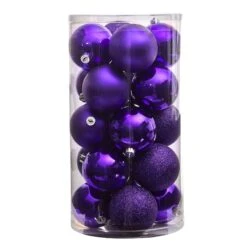 20ct. 3" Purple Shatterproof Christmas Ornaments -Michaels Store D479048S 3