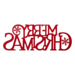 Glitzhome® 24" Red Merry Christmas Metal Wall Décor -Michaels Store D479420S 8