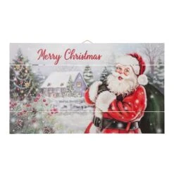 Glitzhome® 24" LED Wooden Santa Wall Décor -Michaels Store D479422S 6