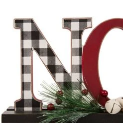 Glitzhome® Christmas Plaid Joy & Noel Table Décor Set -Michaels Store D479426S 7