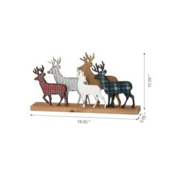 Glitzhome® 18" Galvanized Metal & Wooden Reindeer Table Décor -Michaels Store D479428S 5