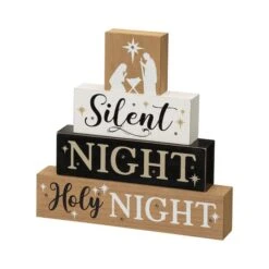 Glitzhome® 12" LED Lighted Nativity Block Word Sign -Michaels Store D479430S 4