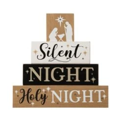 Glitzhome® 12" LED Lighted Nativity Block Word Sign -Michaels Store D479430S 5