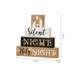 Glitzhome® 12" LED Lighted Nativity Block Word Sign -Michaels Store D479430S 6