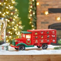 Glitzhome® 14.5" Christmas Truck Countdown Décor 11 Glitzhome® 14.5" Christmas Truck Countdown Décor -Michaels Store D479444S 2
