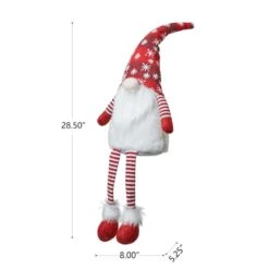 Glitzhome® 28" Fabric Christmas Gnome Shelf Sitter With Dangling Legs -Michaels Store D479445S 6